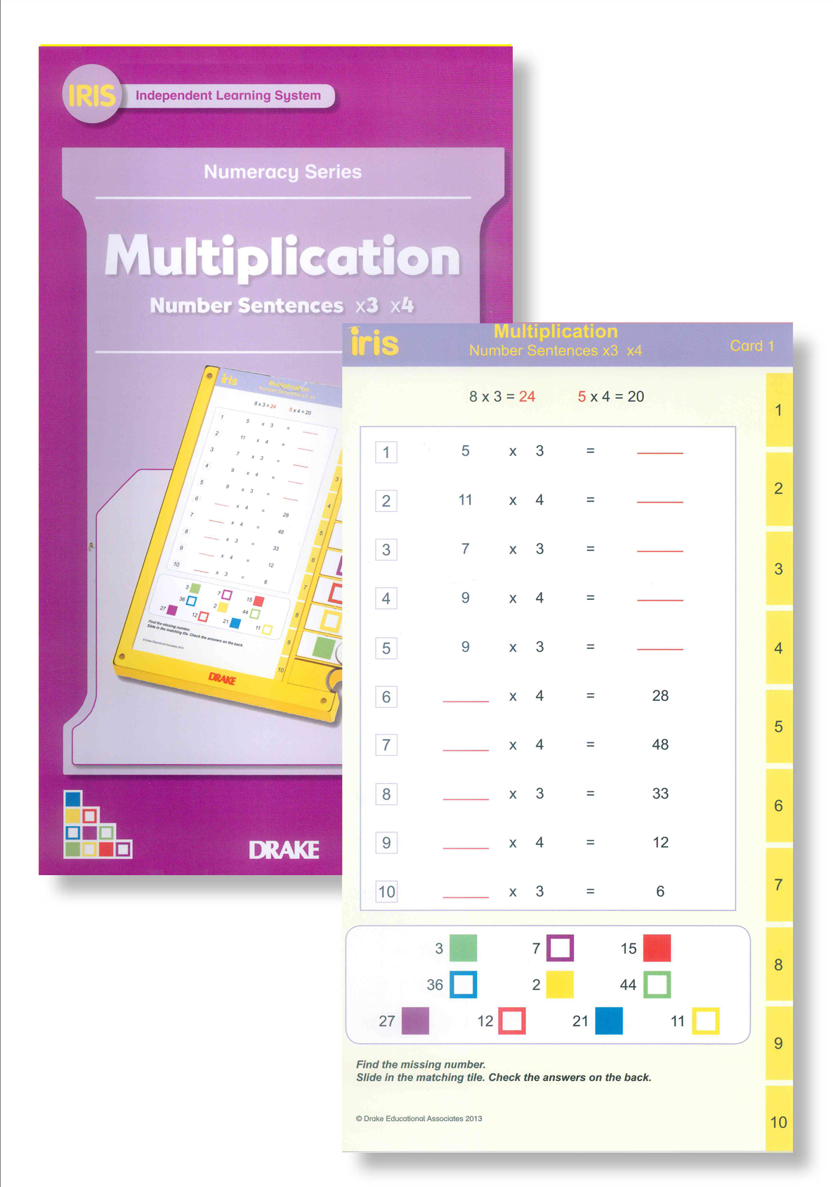 Iris Study Cards: Early Numeracy Year 3 - Multiplication